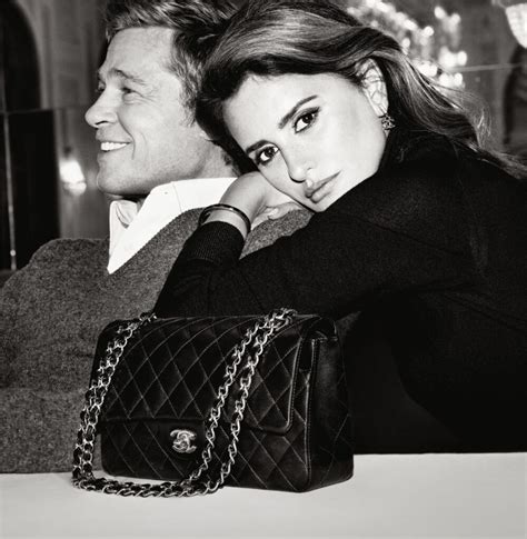 spot chanel brad pitt penelope cruz|Penélope Cruz & Brad Pitt Are Iconic in Chanel Handbag Ad.